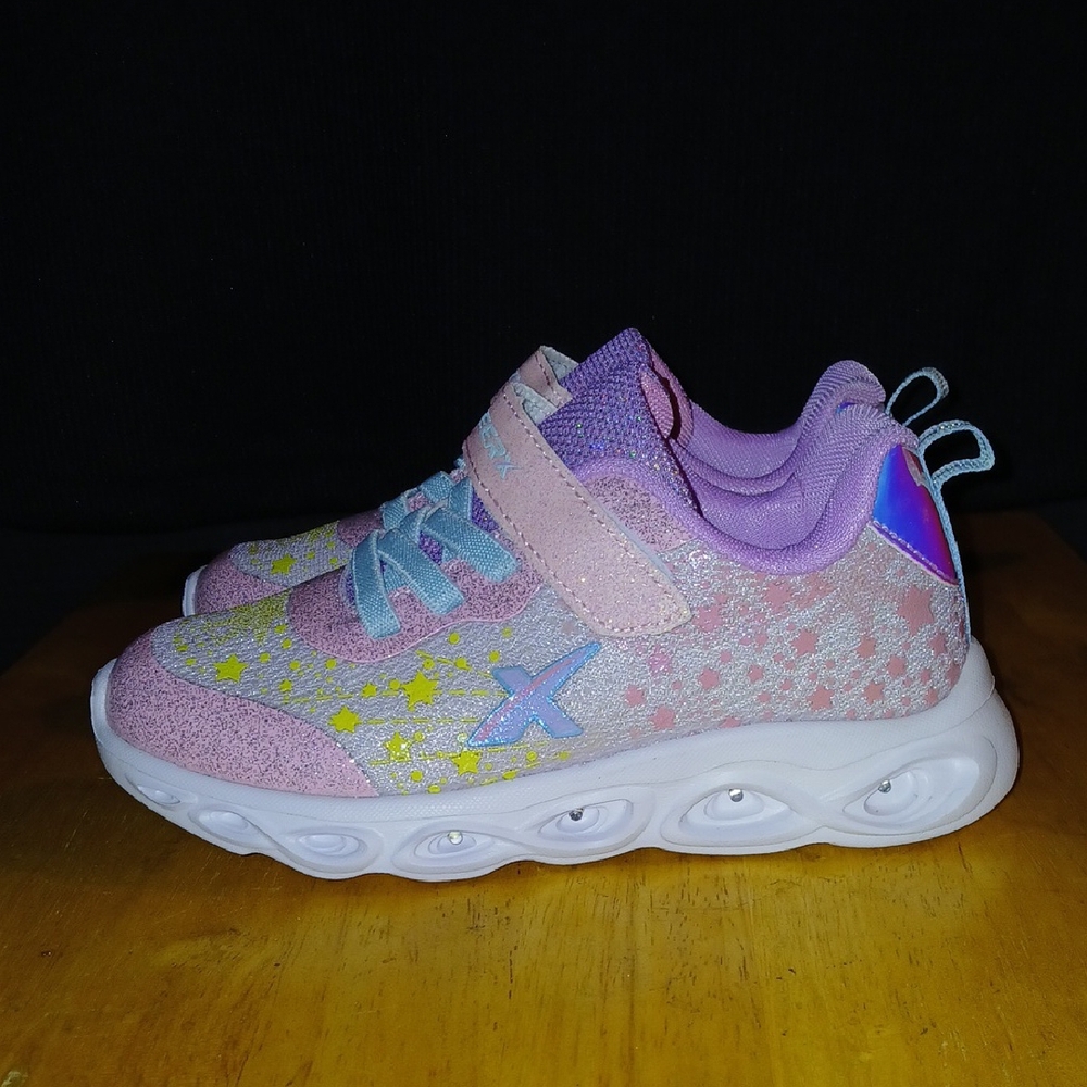 Geerx Kids' Glitter Sneakers - Pink and Light Blue - Picture 5 of 6
